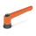 GN 300.4 Manettes indexables à force de serrage accrue, avec douille en acier Couleur: OS - orange, RAL 2004, finition texturée