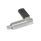 GN 721.5 Doigts d'indexage à came, inox, sans fonction de blocage Type: RB - Verrou droit, avec cache en plastique