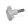 GN 6335.5 Boutons à main, aluminium, goujon fileté en inox Finition: AM - mate (rectifiée)