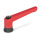 GN 300.4 Manettes indexables à force de serrage accrue, avec douille en acier Couleur: RS - rouge, RAL 3000, finition texturée