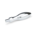 Poignées bombées fixes, inox, plastique